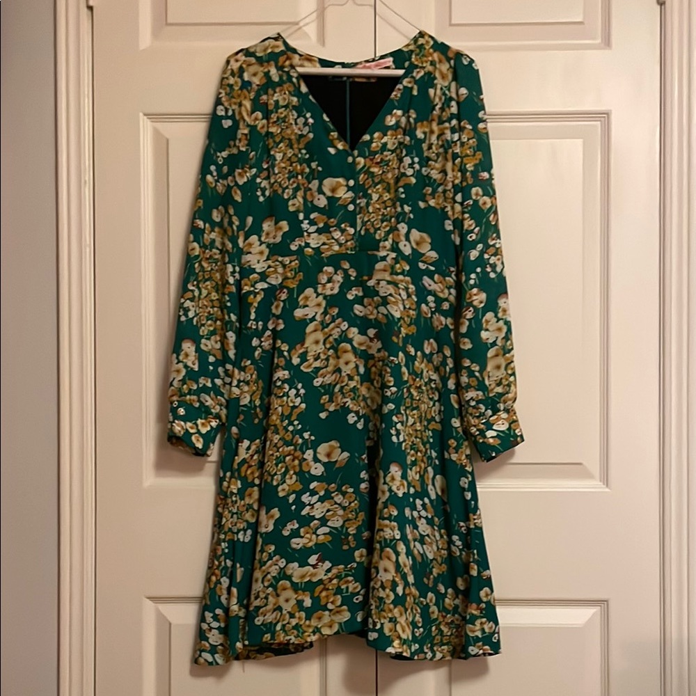 Vintage Style Floral Green Dress